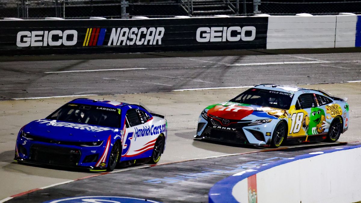 NASCAR drivers Kyle Larson and Kyle Busch