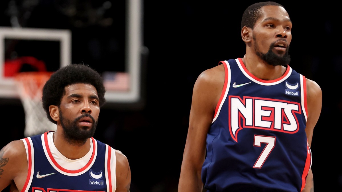 Brooklyn Nets guard Kyrie Irving and forward Kevin Durant