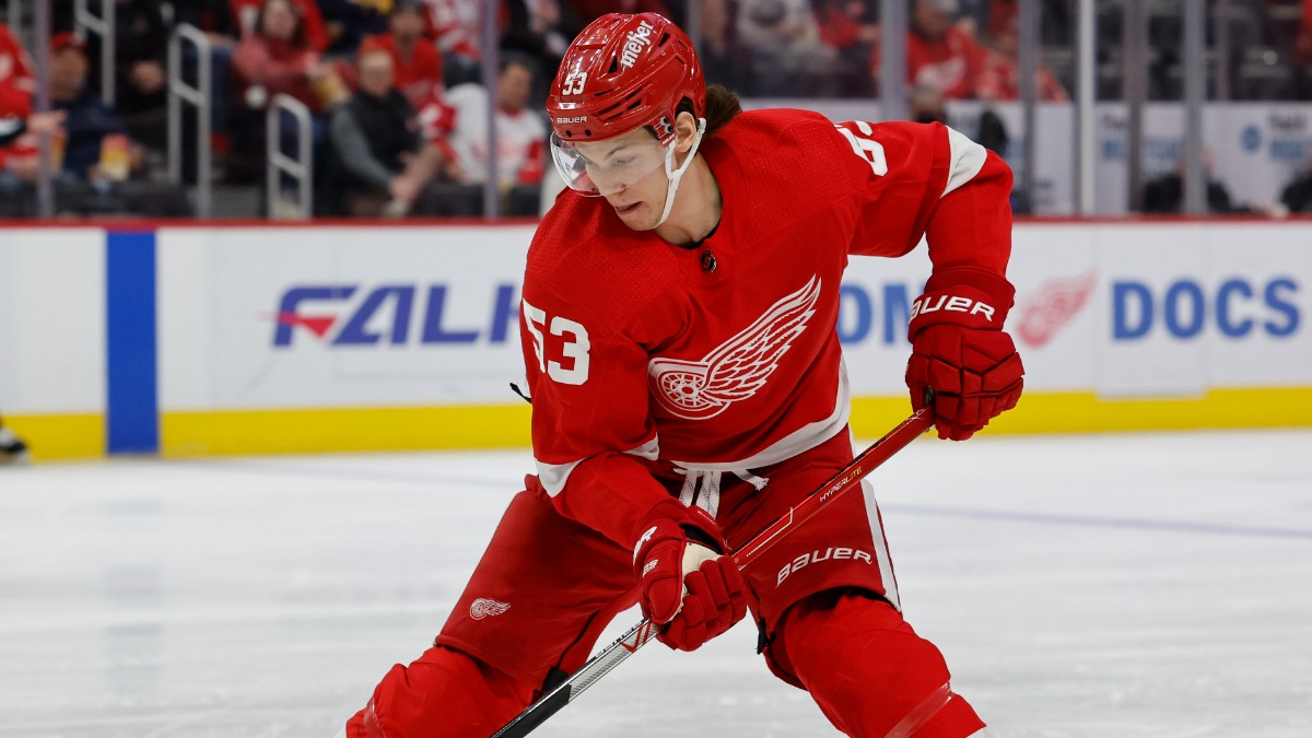 Detroit Red Wings defenseman Moritz Seider