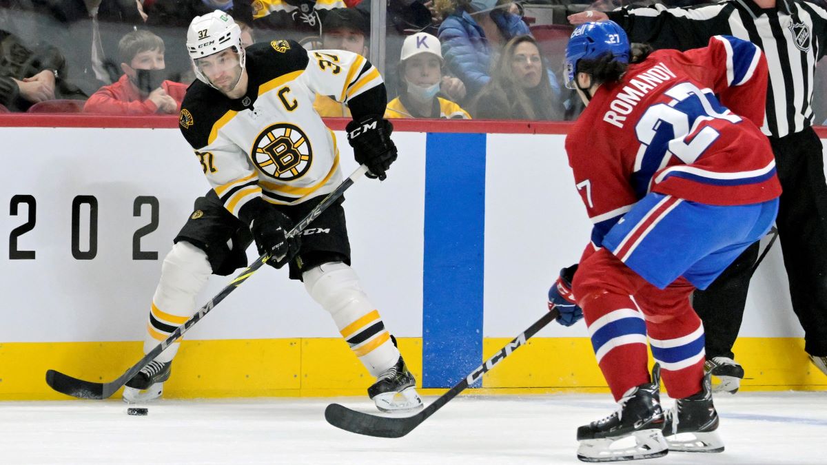 Boston Bruins center Patrice Bergeron