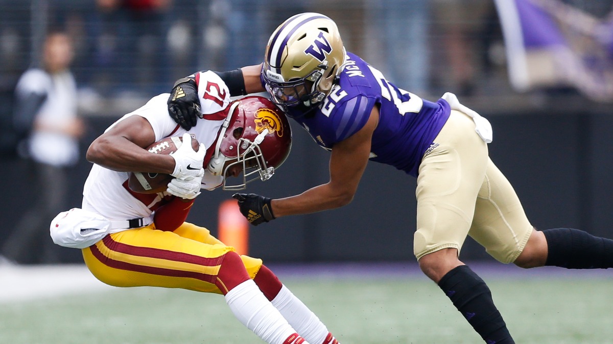 Washington Huskies defensive back Trent McDuffie