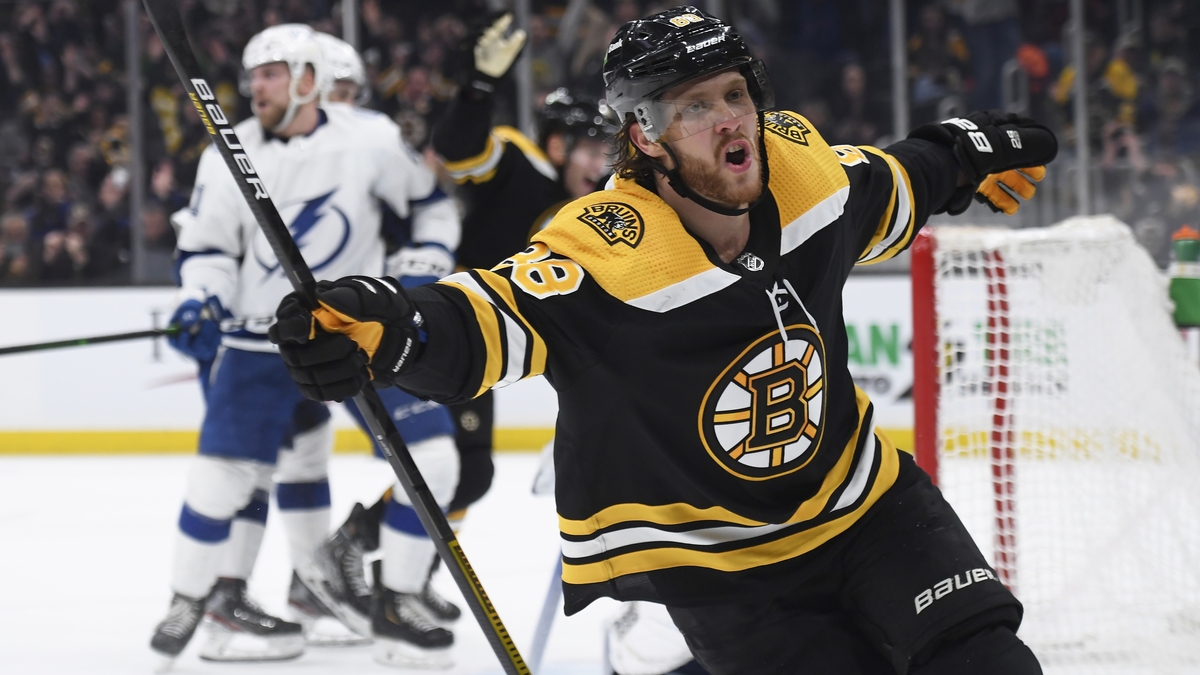 Boston Bruins forward David Pastrnak