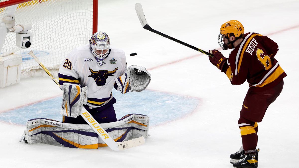 Minnesota State goaltender Dryden McKay