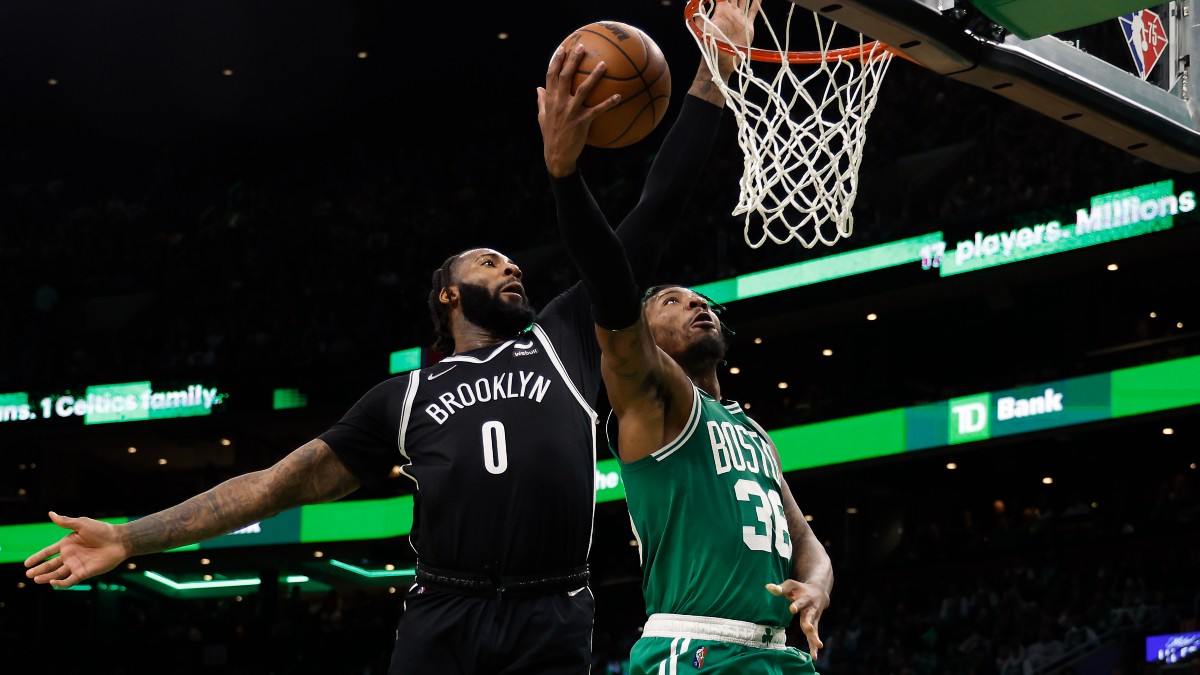 Boston Celtics guard Marcus Smart, Brooklyn Nets center Andre Drummond