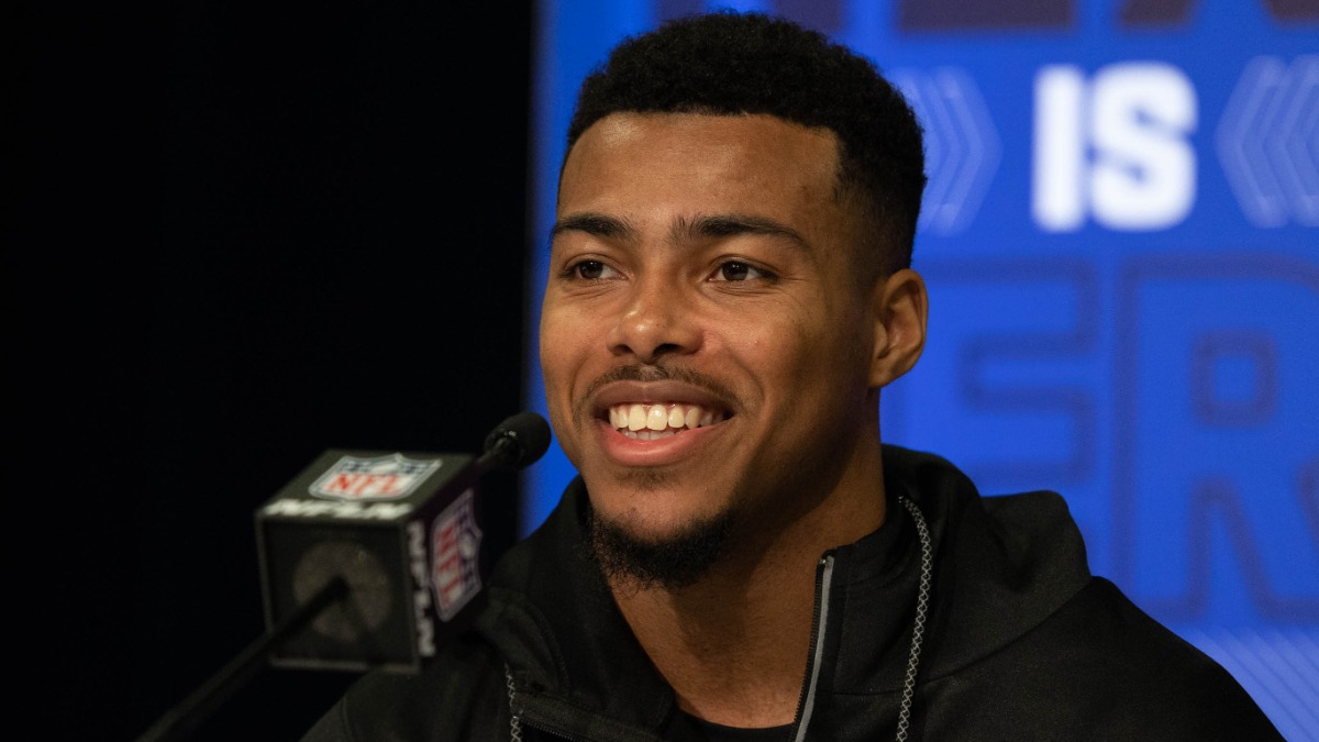 New England Patriots cornerback Marcus Jones