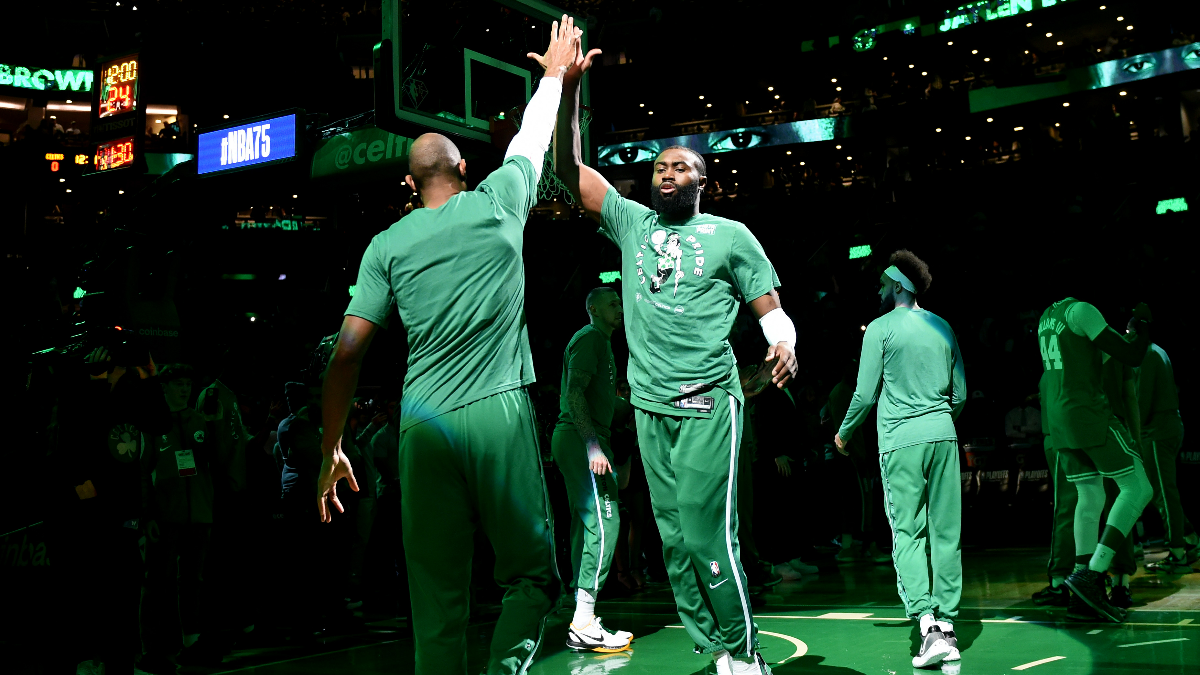 Boston Celtics forward Al Horford and guard Jaylen Brown