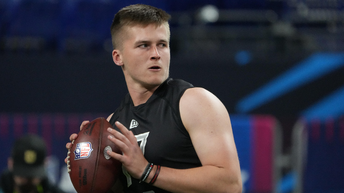 New England Patriots quarterback Bailey Zappe