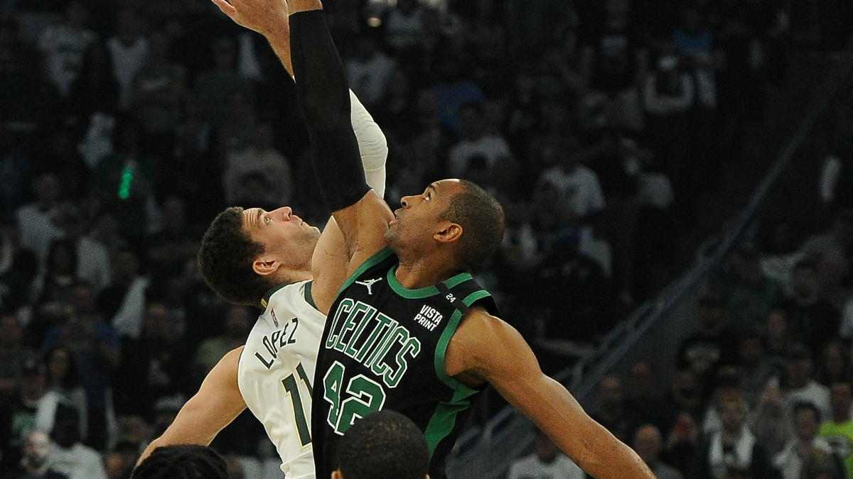 Milwaukee Bucks center Brook Lopez and Boston Celtics forward Al Horford