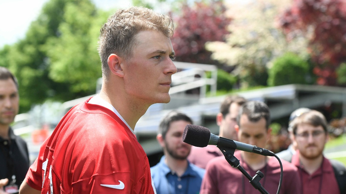 New England Patriots quarterback Mac Jones