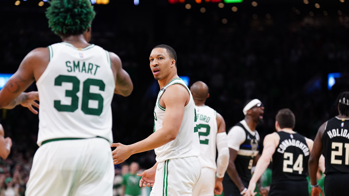 Boston Celtics guard Marcus Smart and forward Grant Williams
