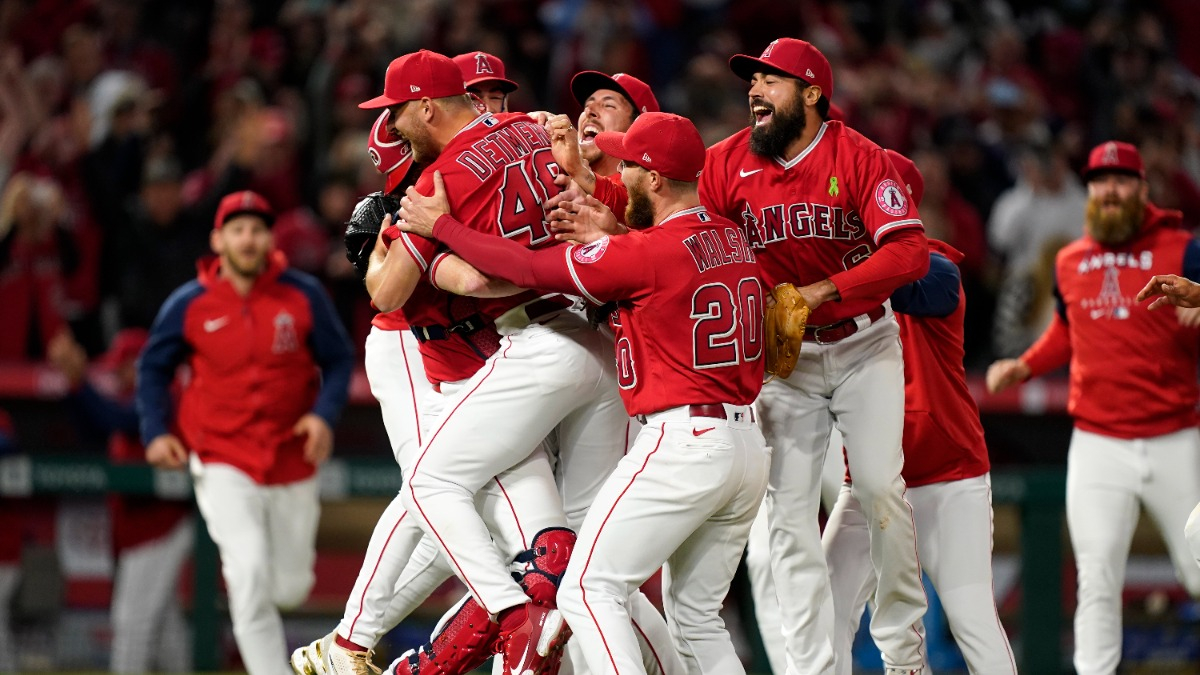 Los Angeles Angels pitcher Reid Detmers, third baseman Anthony Rendon