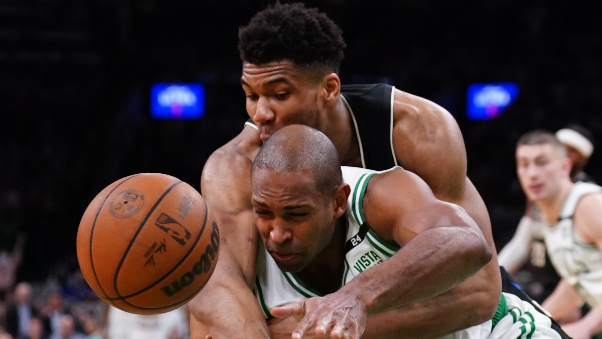 Boston Celtics center Al Horford, Milwaukee Bucks forward Giannis Antetokounmpo