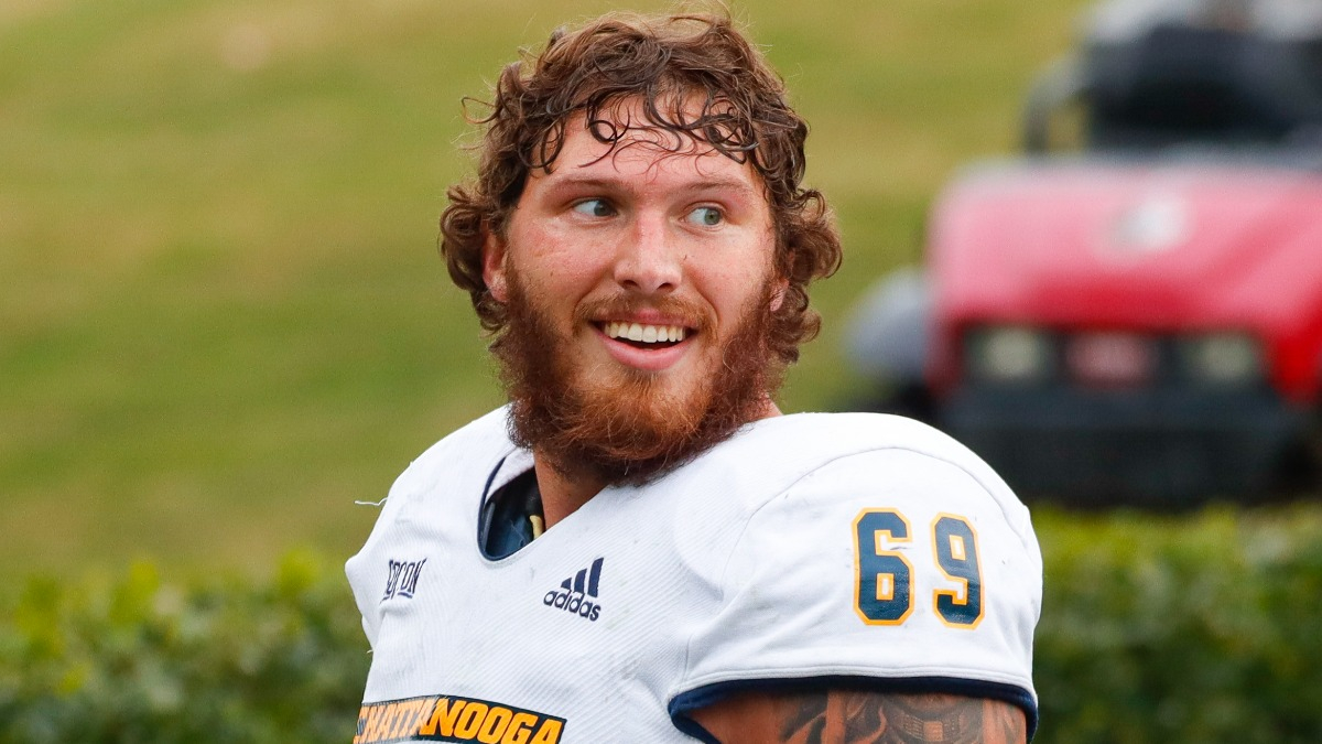 New England Patriots offensive lineman Cole Strange