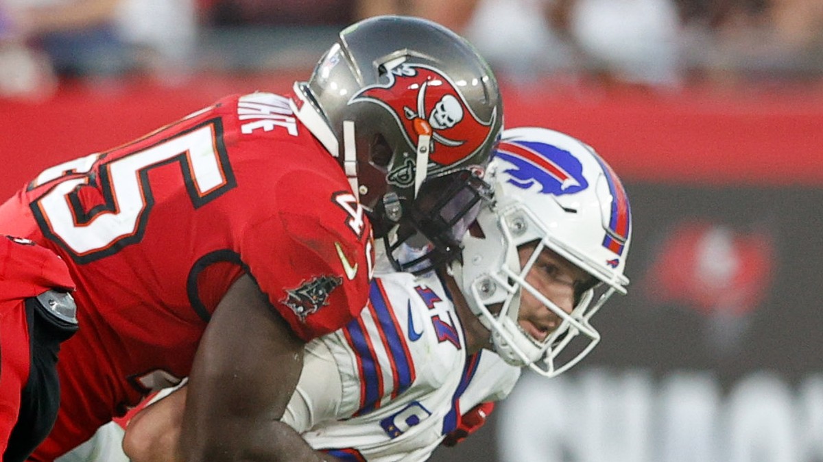 Buffalo Bills quarterback Josh Allen, Tampa Bay Buccaneers linebacker Devin White