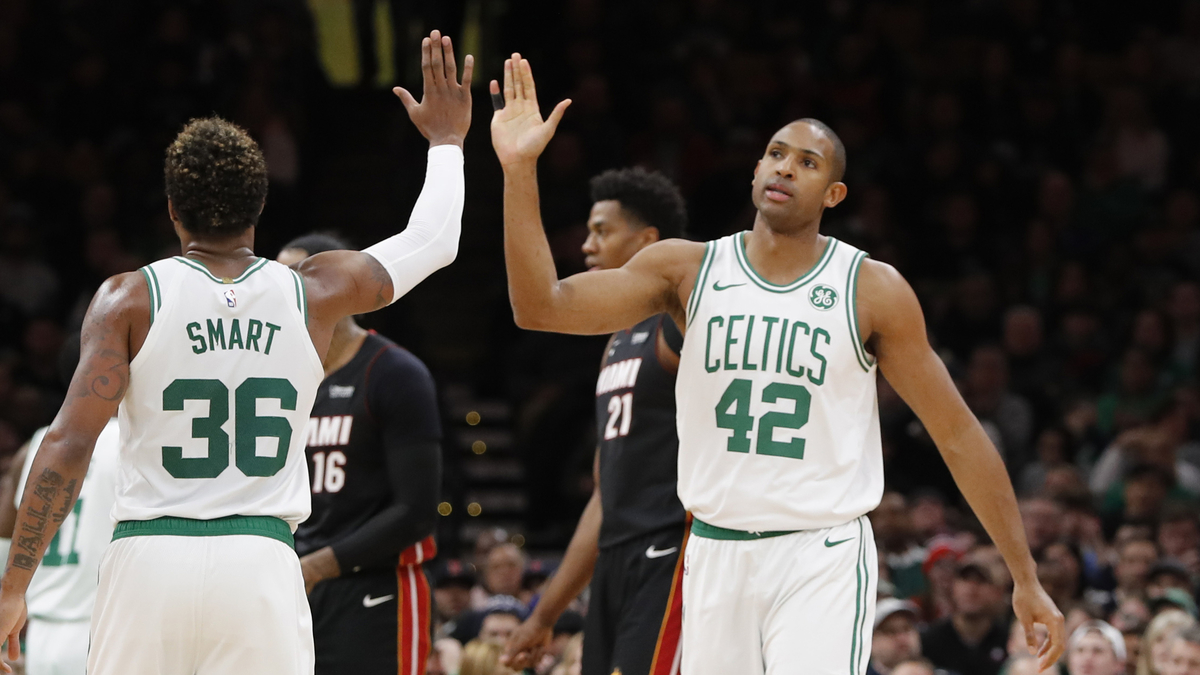 Boston Celtics guard Marcus Smart, center Al Horford