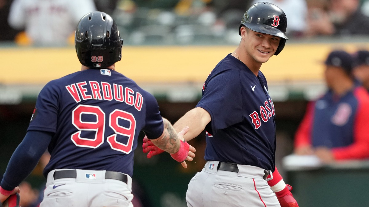 Boston Red Sox outfielder Alex Verdugo, first baseman Bobby Dalbec