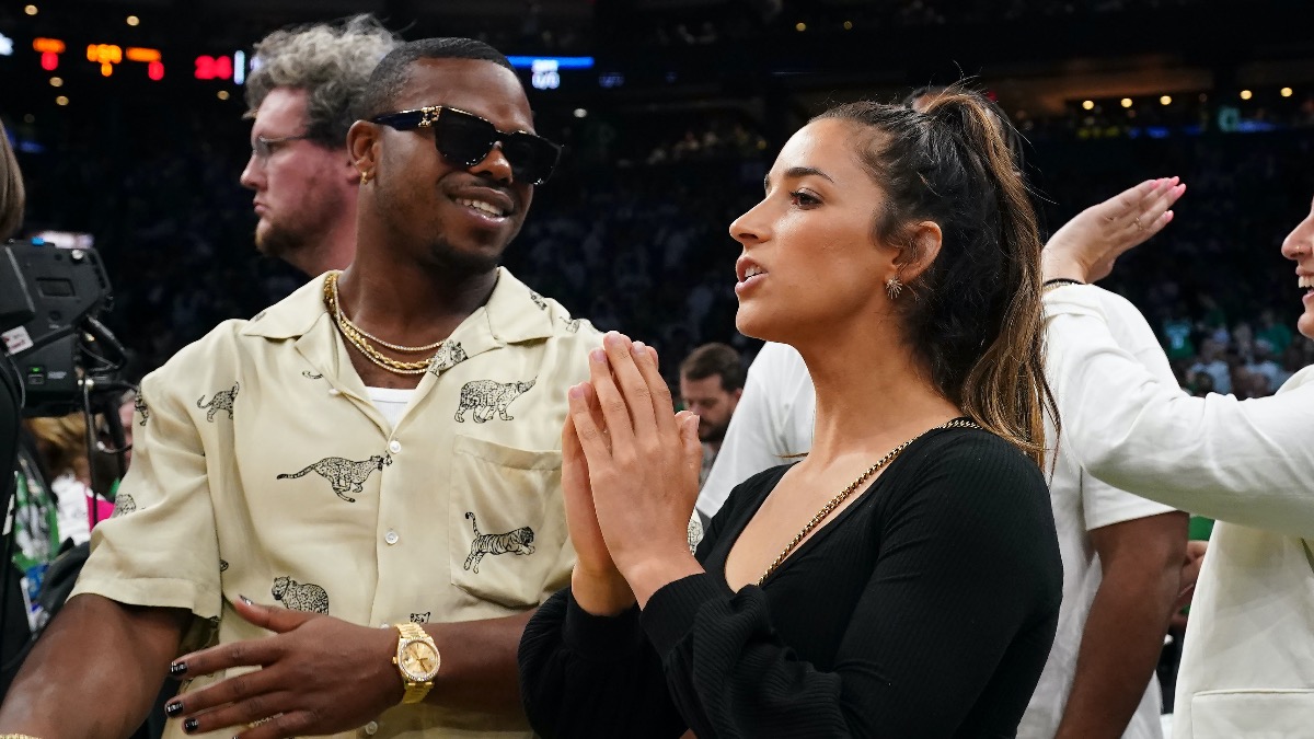 Olympic gymnast Aly Raisman, New England Patriots player Damien Harris