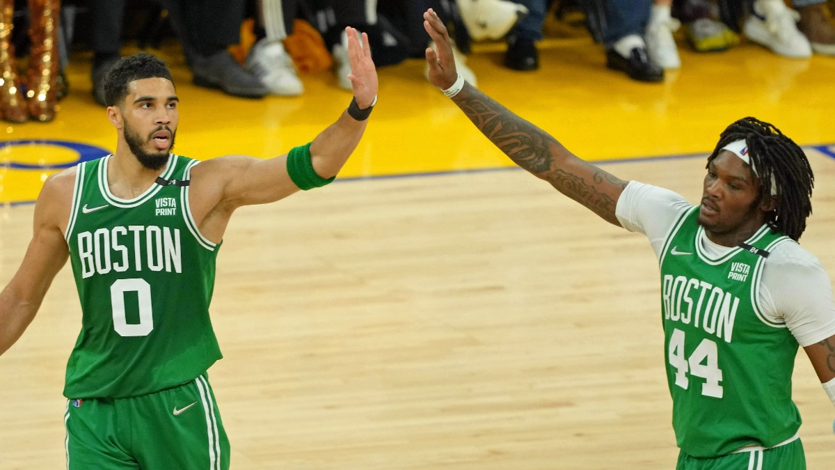 Boston Celtics forward Jayson Tatum, center Robert Williams
