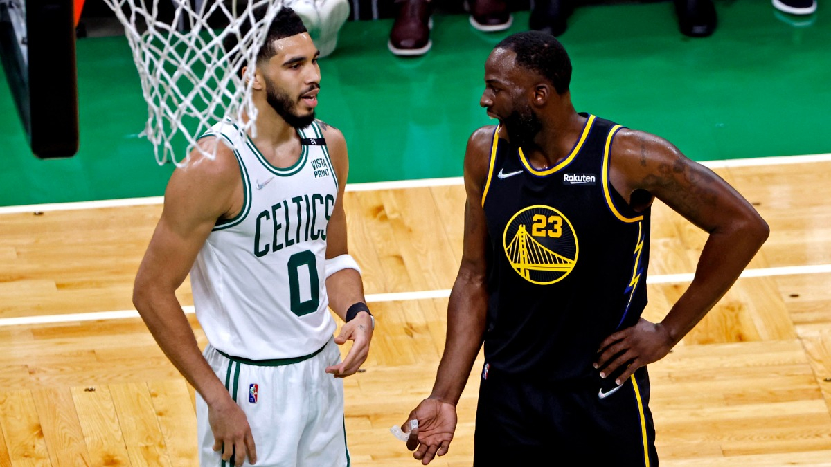Boston Celtics forward Jayson Tatum, Golden State Warriors forward Draymond Green