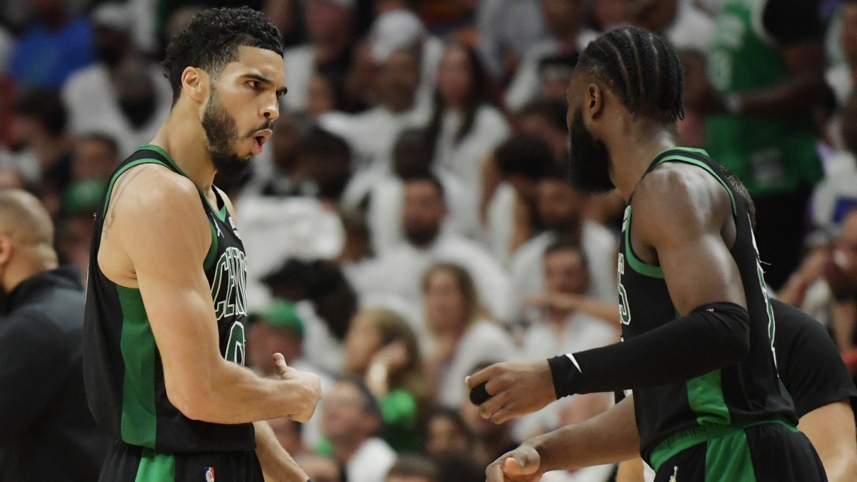 Boston Celtics stars Jayson Tatum and Jaylen Brown