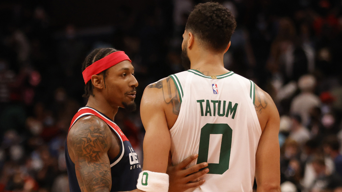 Boston Celtics forward Jayson Tatum and Washington Wizards guard Bradley Beal