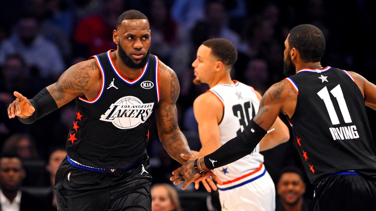 Los Angeles Lakers forward LeBron James, Brooklyn Nets guard Kyrie Irving