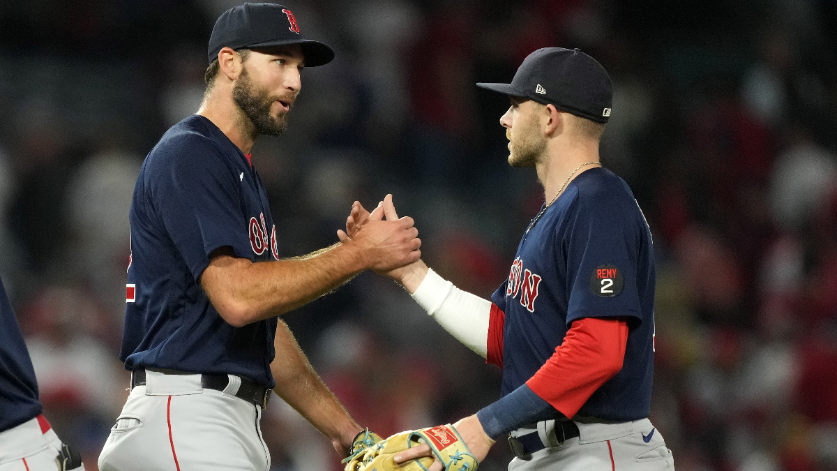 Boston Red Sox pitcher Michael Wacha and second baseman Trevor Story