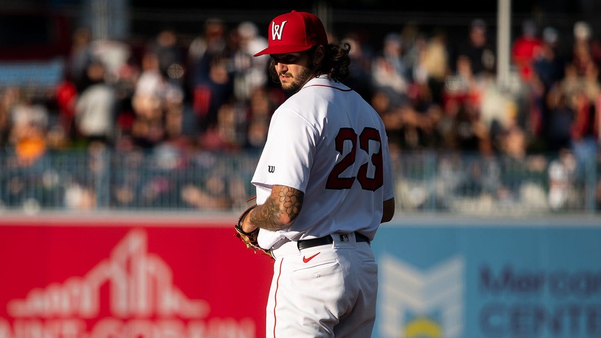 Worcester Red Sox pitcher Connor Seabold