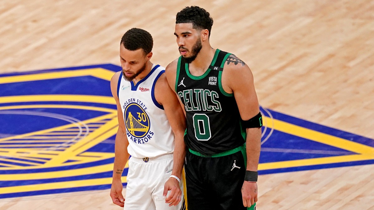 Boston Celtics forward Jayson Tatum, Golden State Warriors guard Steph Curry