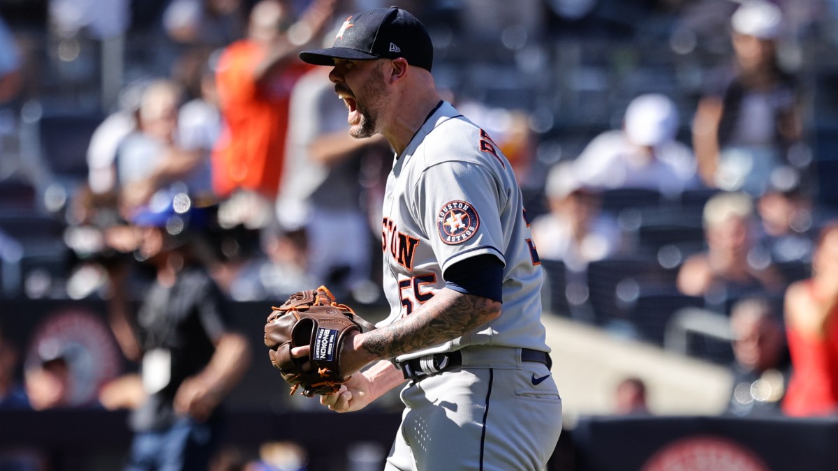 Houston Astros relief pitcher Ryan Pressly