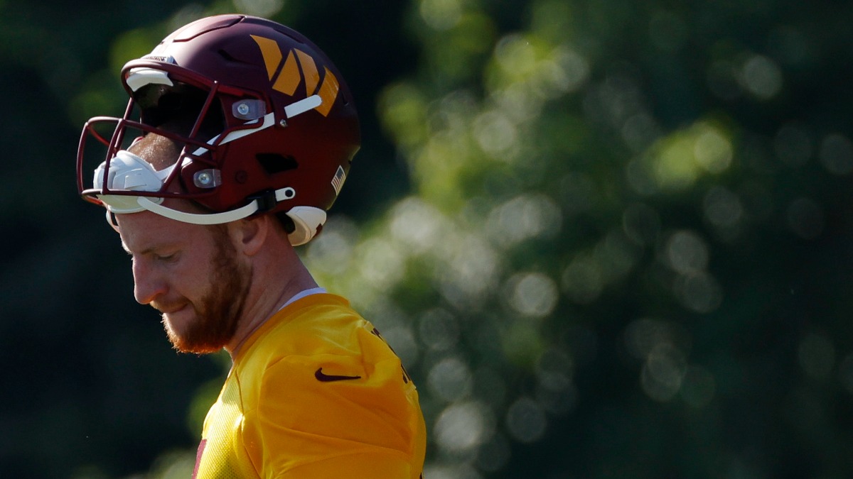 Washington Commanders quarterback Carson Wentz