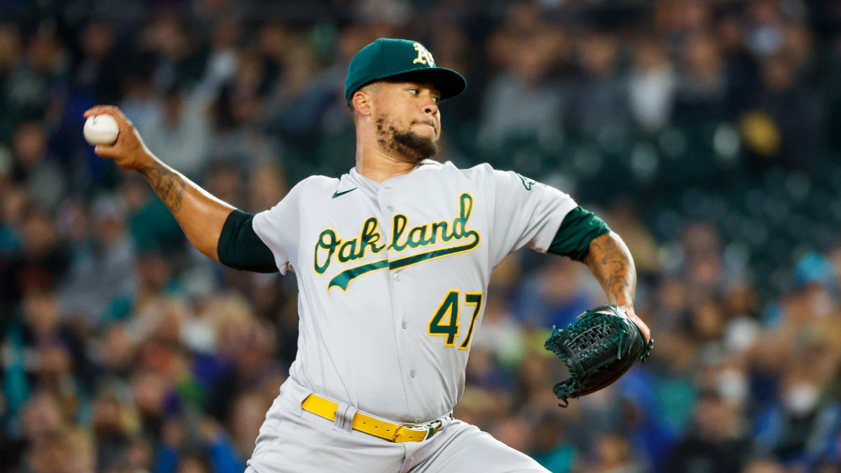Oakland Athletics starting pitcher Frankie Montas