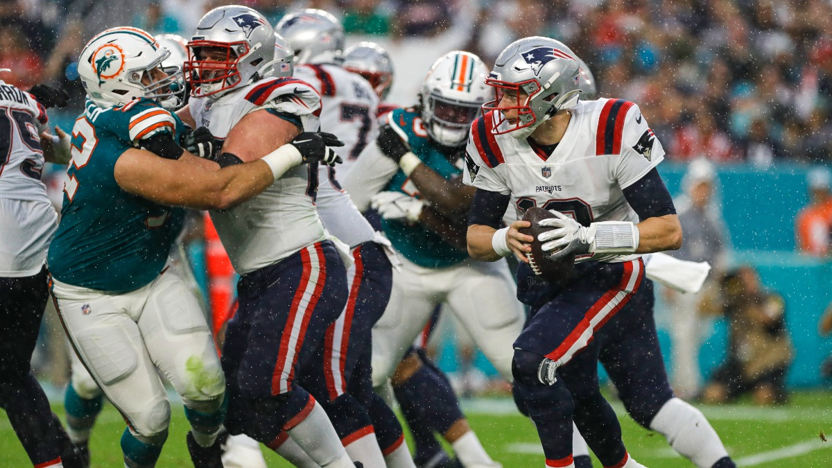 New England Patriots quarterback Mac Jones