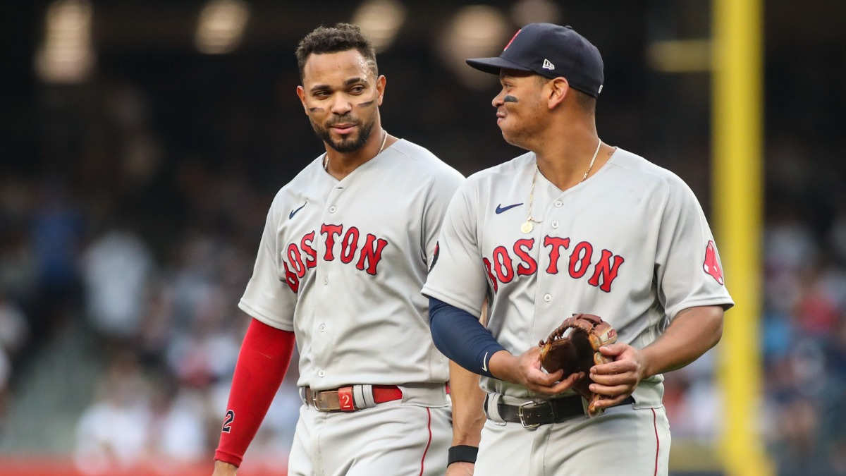 Boston Red Sox shortstop Xander Bogaerts, third baseman Rafael Devers