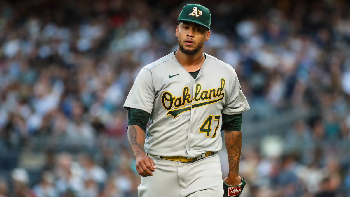 Oakland Athletics pitcher Frankie Montas