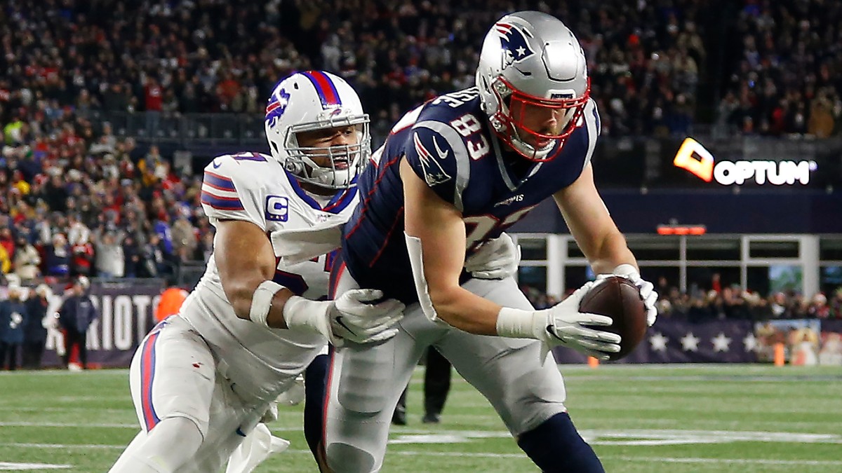 Former New England Patriots tight end Matt LaCosse, former Buffalo Bills linebacker Lorenzo Alexander
