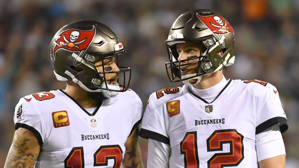 Tampa Bay Buccaneers quarterback Tom Brady, wide receiver Mike Evans
