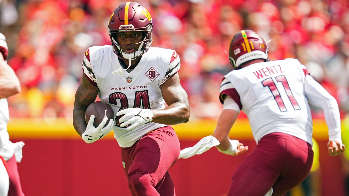 Washington Commanders running back Antonio Gibson