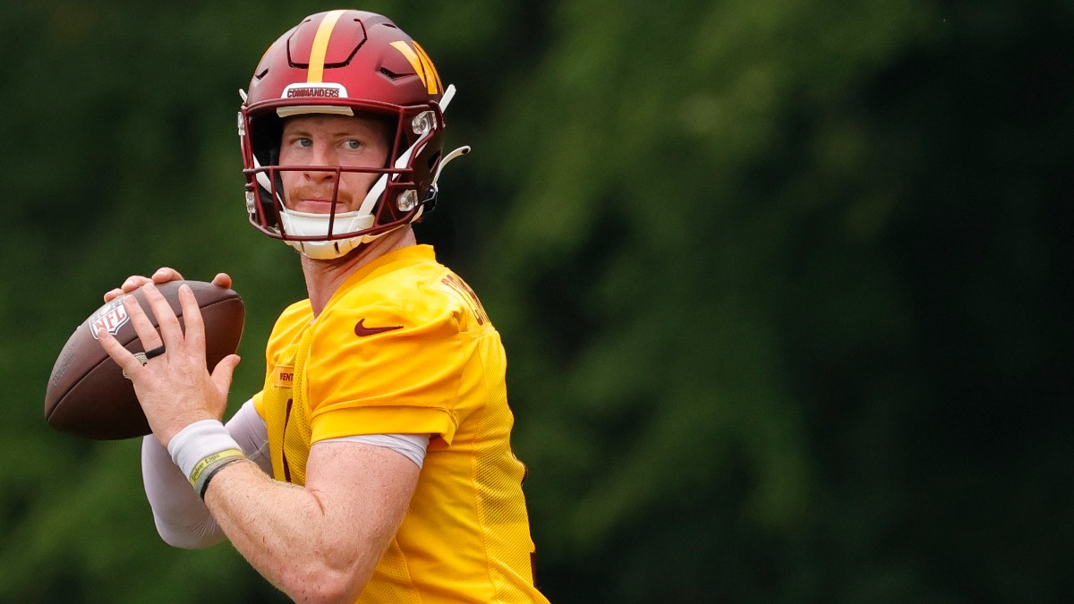 Washington Commanders quarterback Carson Wentz