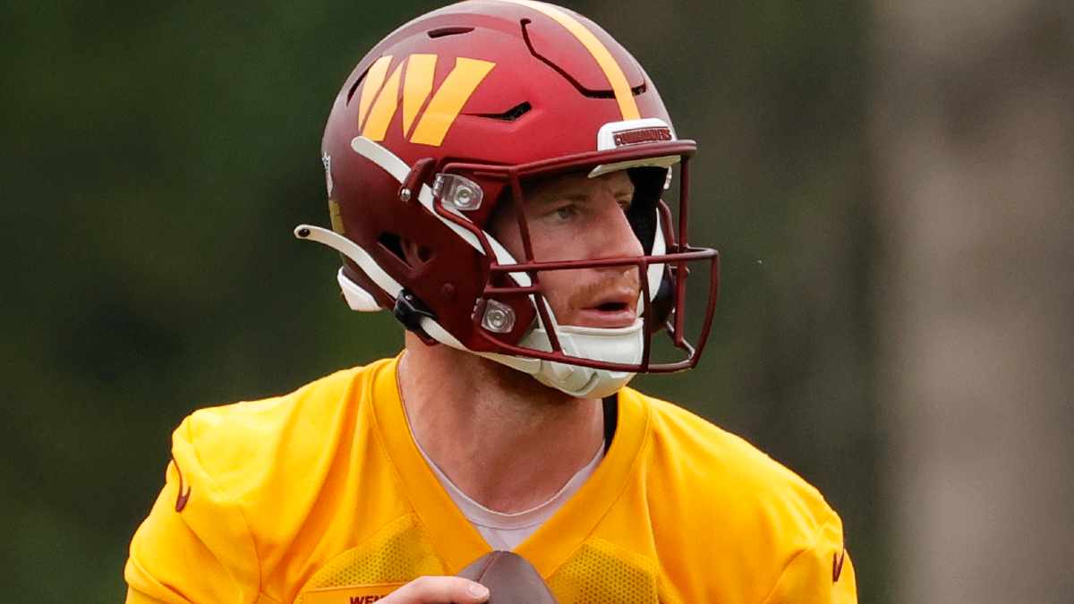 Washington Commanders quarterback Carson Wentz