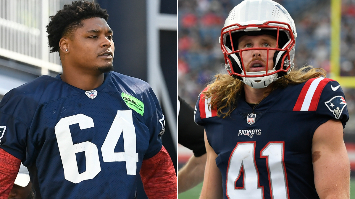 New England Patriots rookies DaMarcus Mitchell, Brenden Schooler