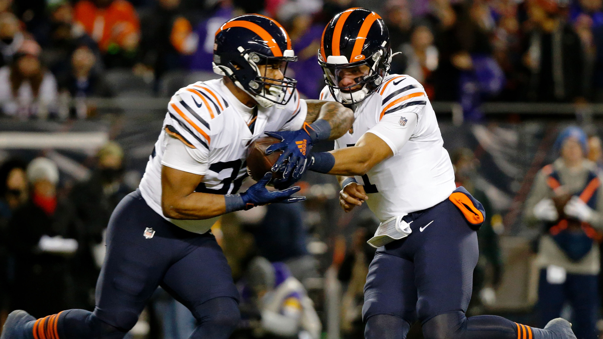 Chicago Bears running back David Montgomery, quarterback Justin Fields