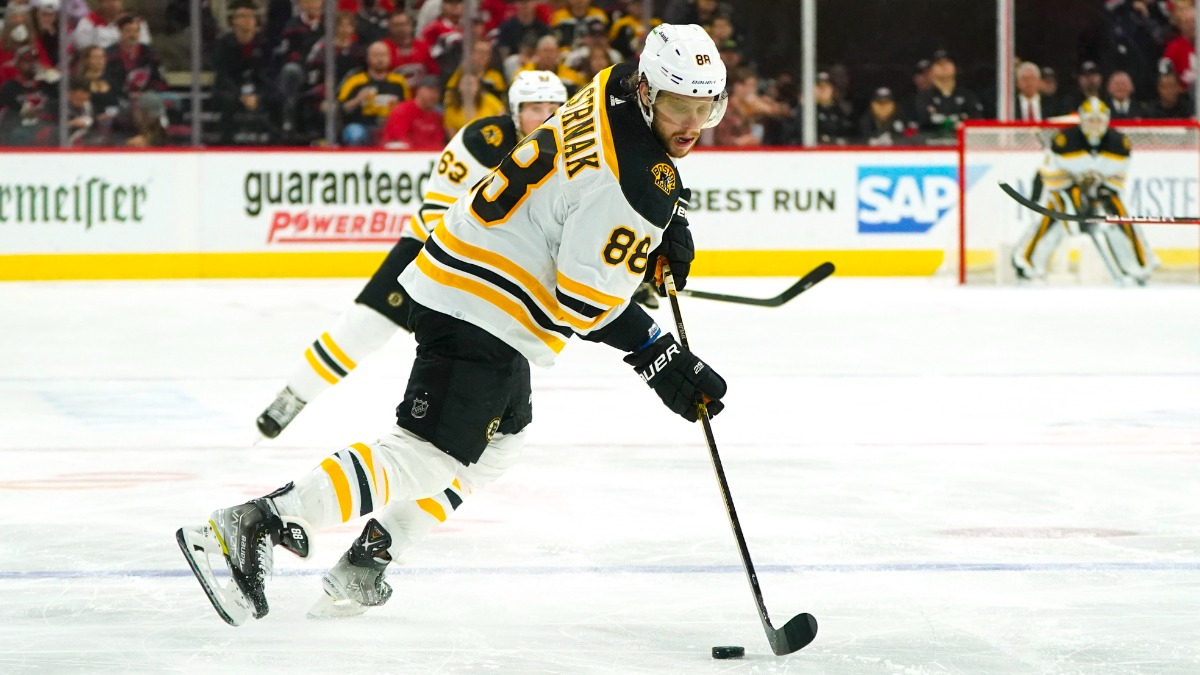 Boston Bruins winger David Pastrnak