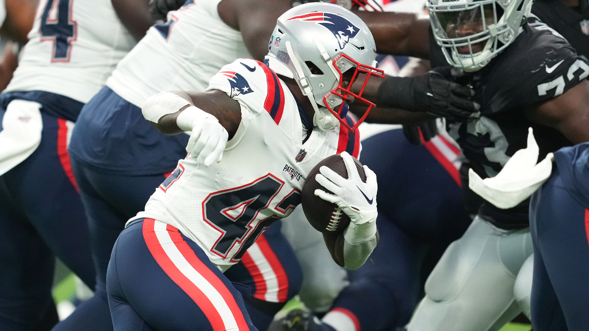 New England Patriots running back J.J. Taylor