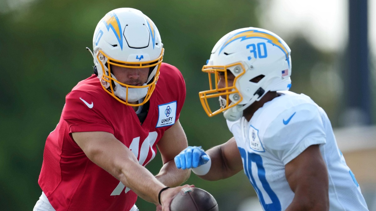 Los Angeles Chargers quarterback Justin Herbert, running back Austin Ekeler