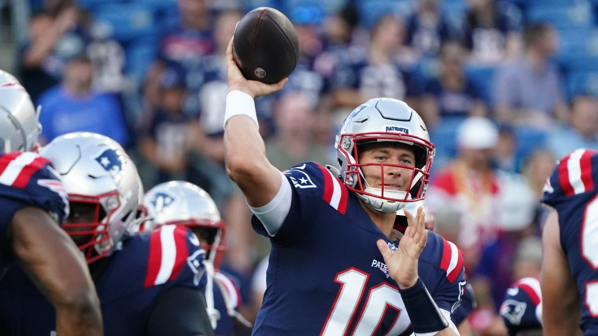 New England Patriots quarterback Mac Jones