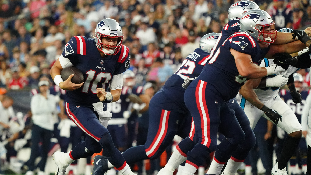New England Patriots quarterback Mac Jones