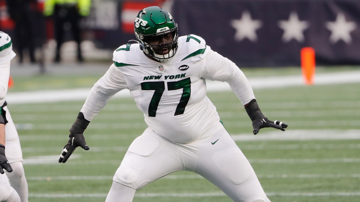 New York Jets offensive tackle Mekhi Becton