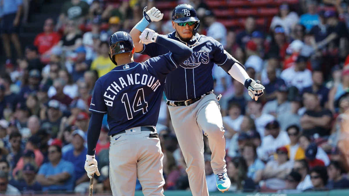 Tampa Bay Rays third baseman Isaac Paredes, first baseman Christian Bethancourt