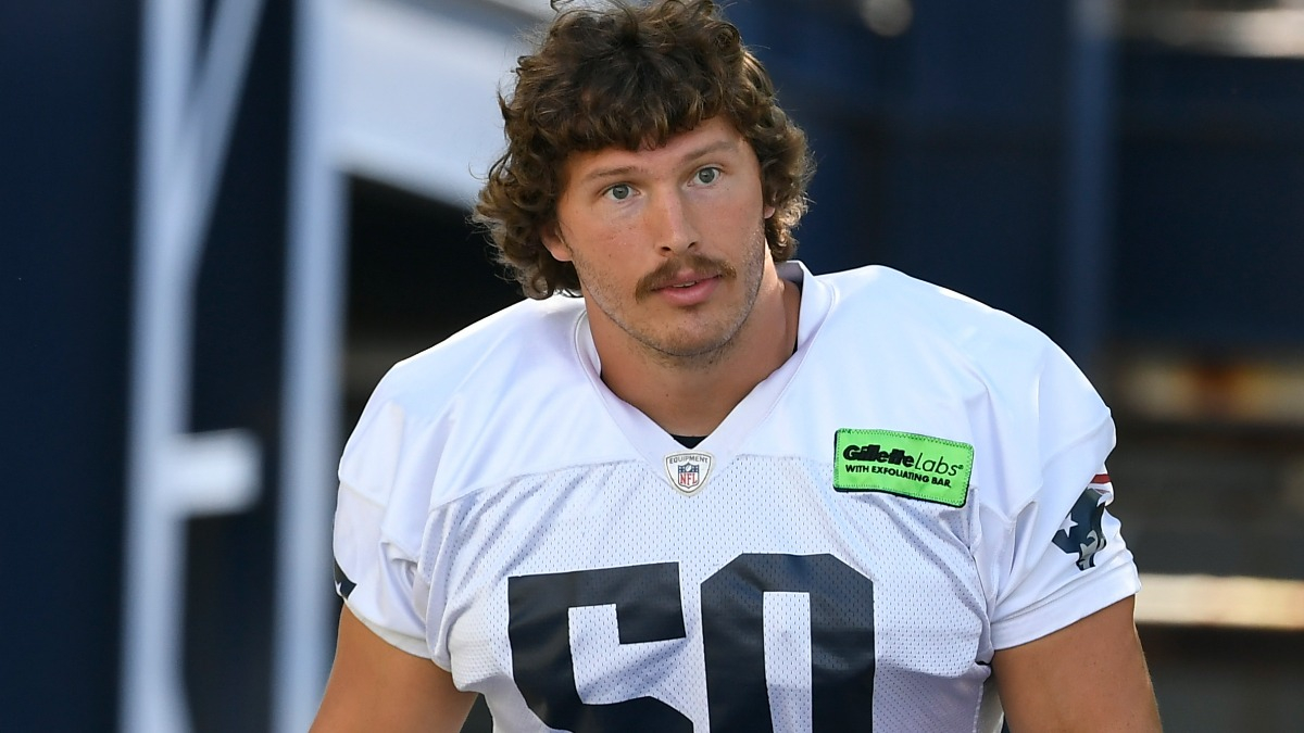 New England Patriots guard Cole Strange